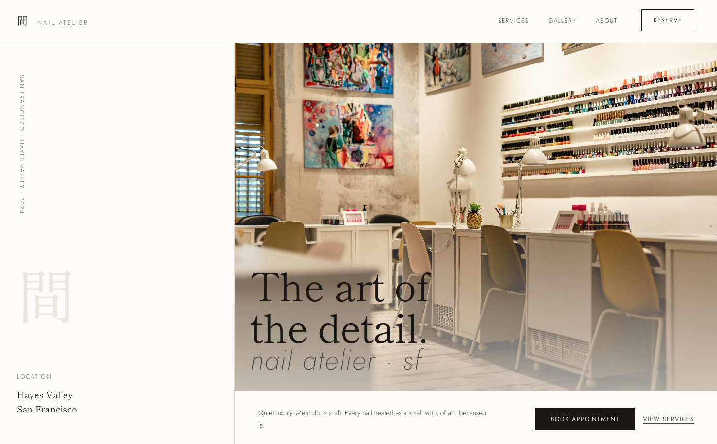 Beauty and nails demo site preview