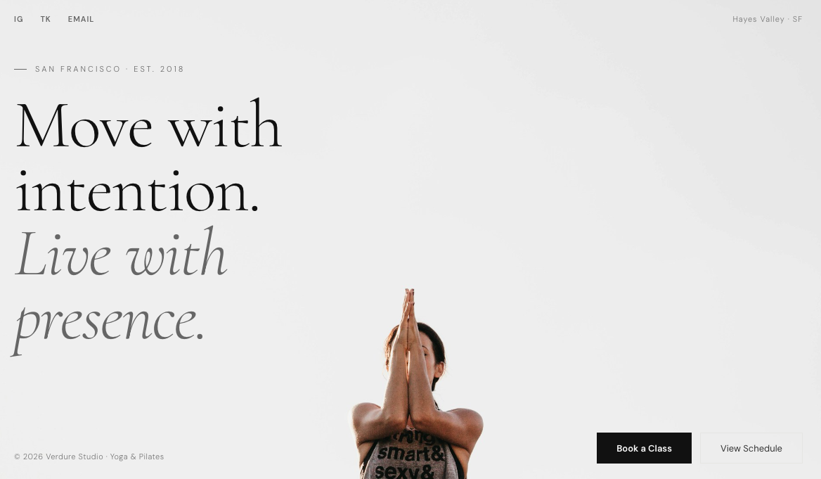 Fitness and wellness demo site preview